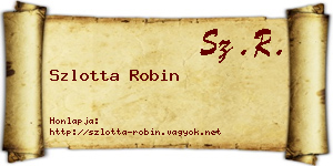 Szlotta Robin névjegykártya